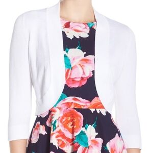 nwot Eliza J Women's Bolero Cardigan Creamy White Sweater Sz XS